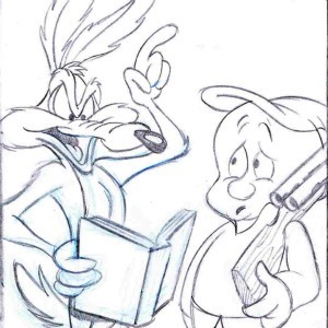 coyote is teaching the hunter.jpg