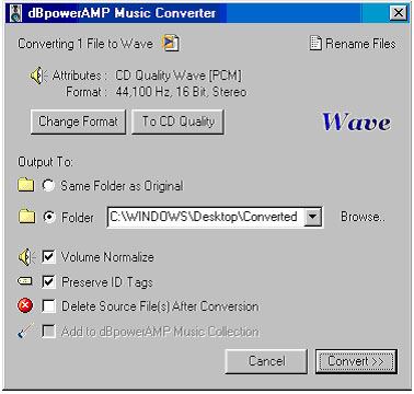 Converting